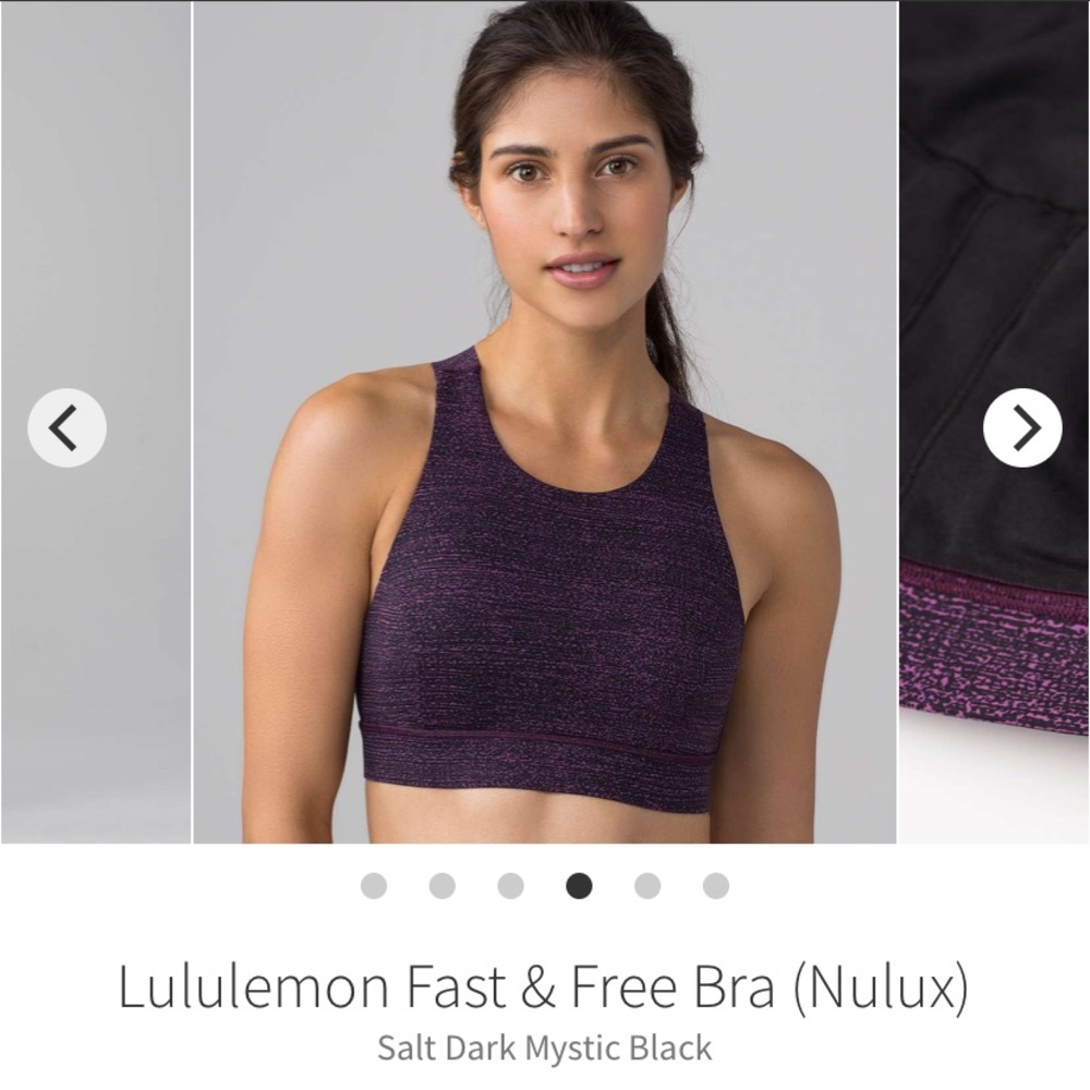 BNWT Lululemon Sports Bra Purple Black